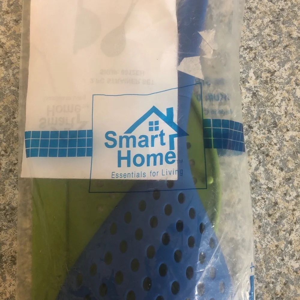 SMART HOME ESSENTIALS For Living 2 Pc Strainer Set  Pot Drainer & Strainer Set
